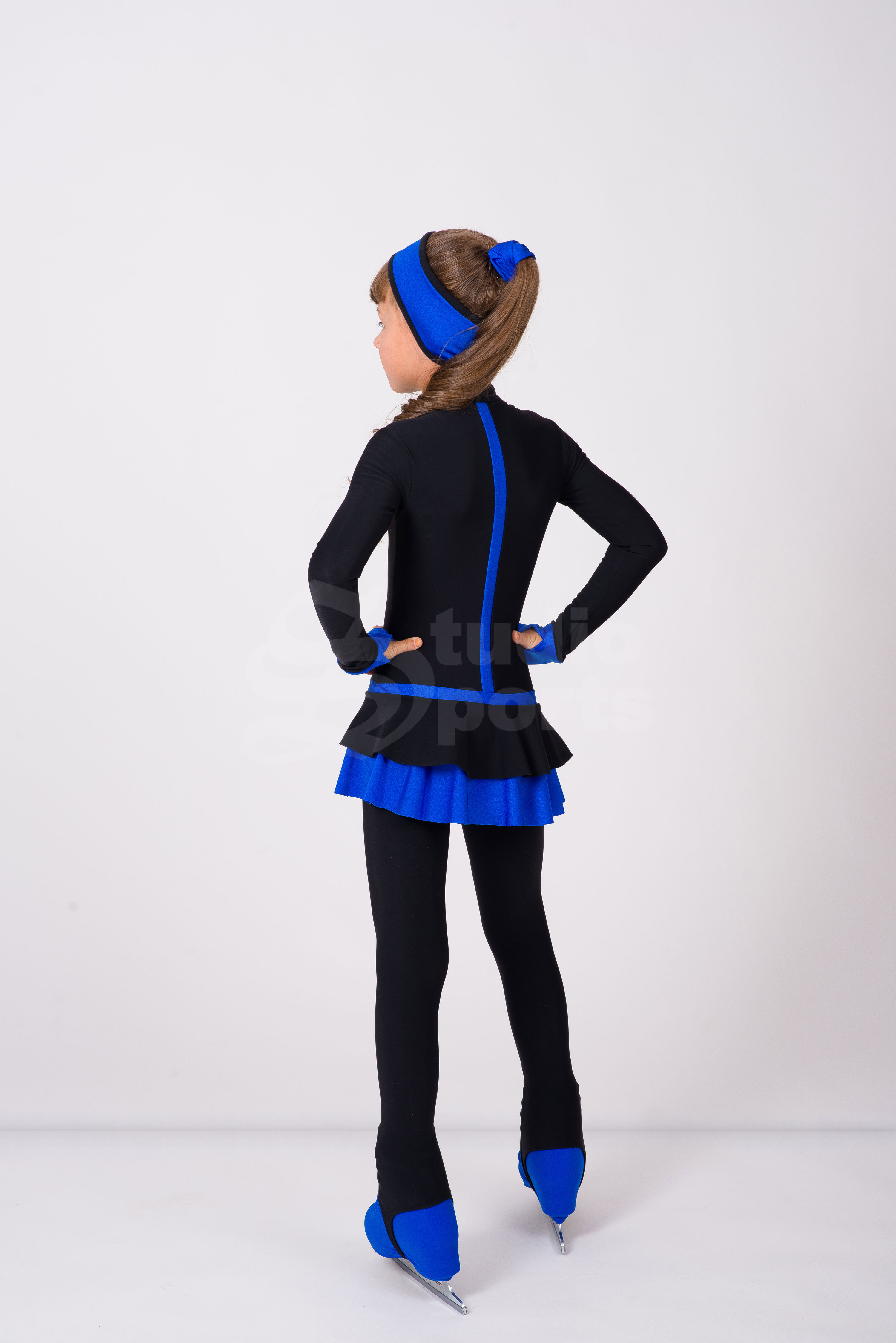 Термо платье "Шарм" черно-синий