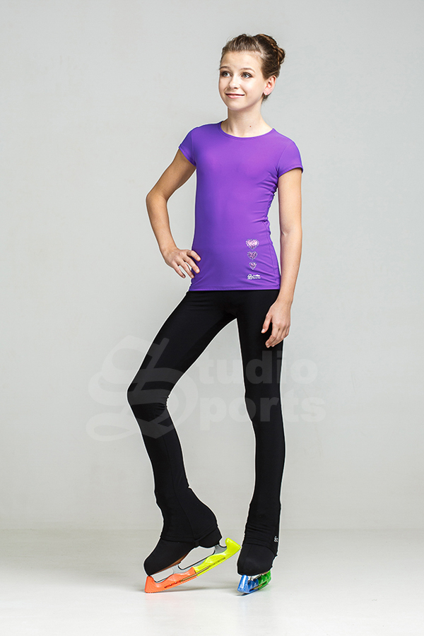 Термо футболка Сердечки" фиолетовый