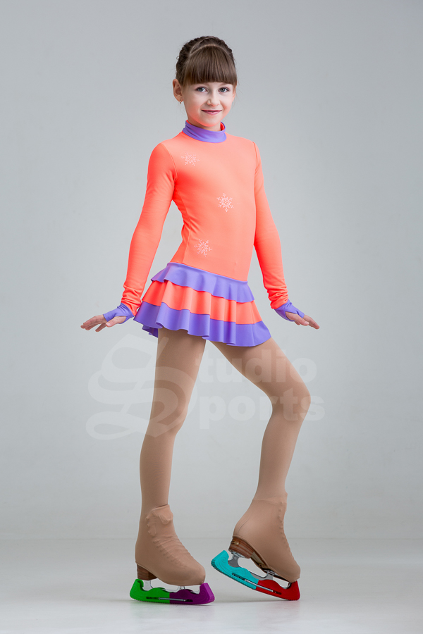Термо платье "Изабелла" сиренево-оранжевый