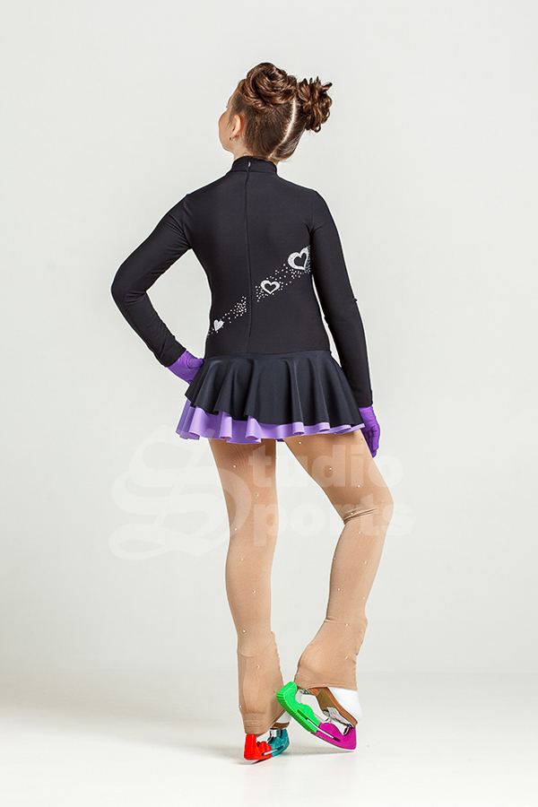 Термо платье "Мирабелла с сердцами" фиолетовый