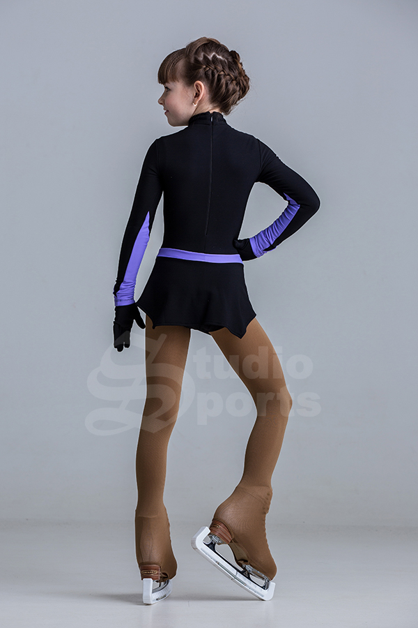 Термо платье "Виста" цветной рукав фиолетовый