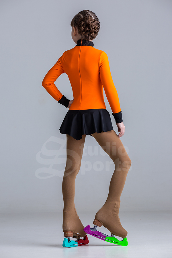 Термо платье "Каприз" черно-оранжевое