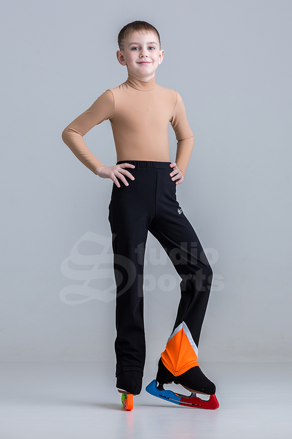 Термо брюки "Аксель" черно-оранжевый