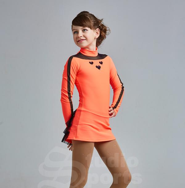 Термо платье "Кармен" оранжевое